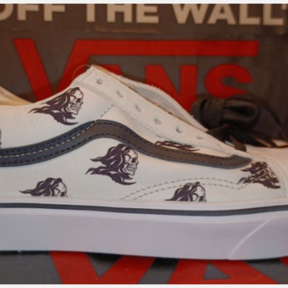 VANS ComfyCush Old Skool Sixty Sixers Skulls Men's 9.5 Black/White VN0A3WMA1RU - Picture 12 of 13